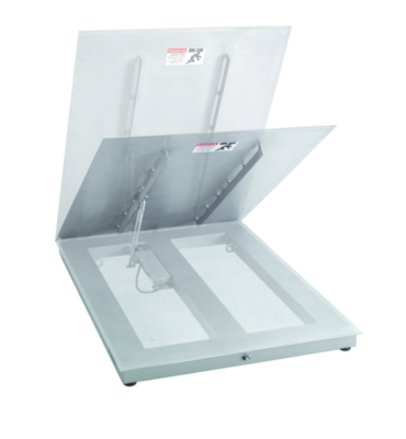 PFA579lift-DS1500A Báscula Industrial Robusta de Piso con Plataforma de Carga Plegable para Fácil Almacenamiento