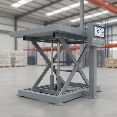 2000 kg de capacidad Plataforma de pesaje hidráulica con 1500 x 1200 mm Escala de levantador de mesa para elevadores industriales