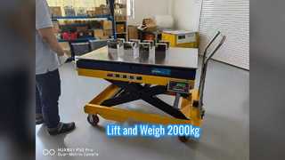 Báscula industrial de mesa elevadora hidráulica SMARTWEIGH 2000kg